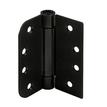 Prime-Line Door Hinge Commercial UL Adjust Self-Close, 4 in. w/ Square & 5/8 in. Corners, Matte Black 3 Pack U 1159383